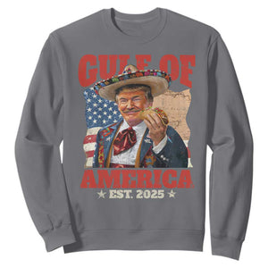 Gulf Of USA 2025 Sweatshirt USA American Flag Trump Gulf Mexico TS10 Charcoal Print Your Wear