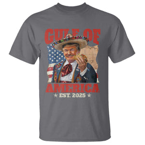 Gulf Of USA 2025 T Shirt USA American Flag Trump Gulf Mexico TS10 Charcoal Print Your Wear