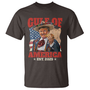 Gulf Of USA 2025 T Shirt USA American Flag Trump Gulf Mexico TS10 Dark Chocolate Print Your Wear