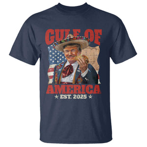 Gulf Of USA 2025 T Shirt USA American Flag Trump Gulf Mexico TS10 Navy Print Your Wear