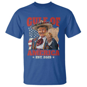 Gulf Of USA 2025 T Shirt USA American Flag Trump Gulf Mexico TS10 Royal Blue Print Your Wear