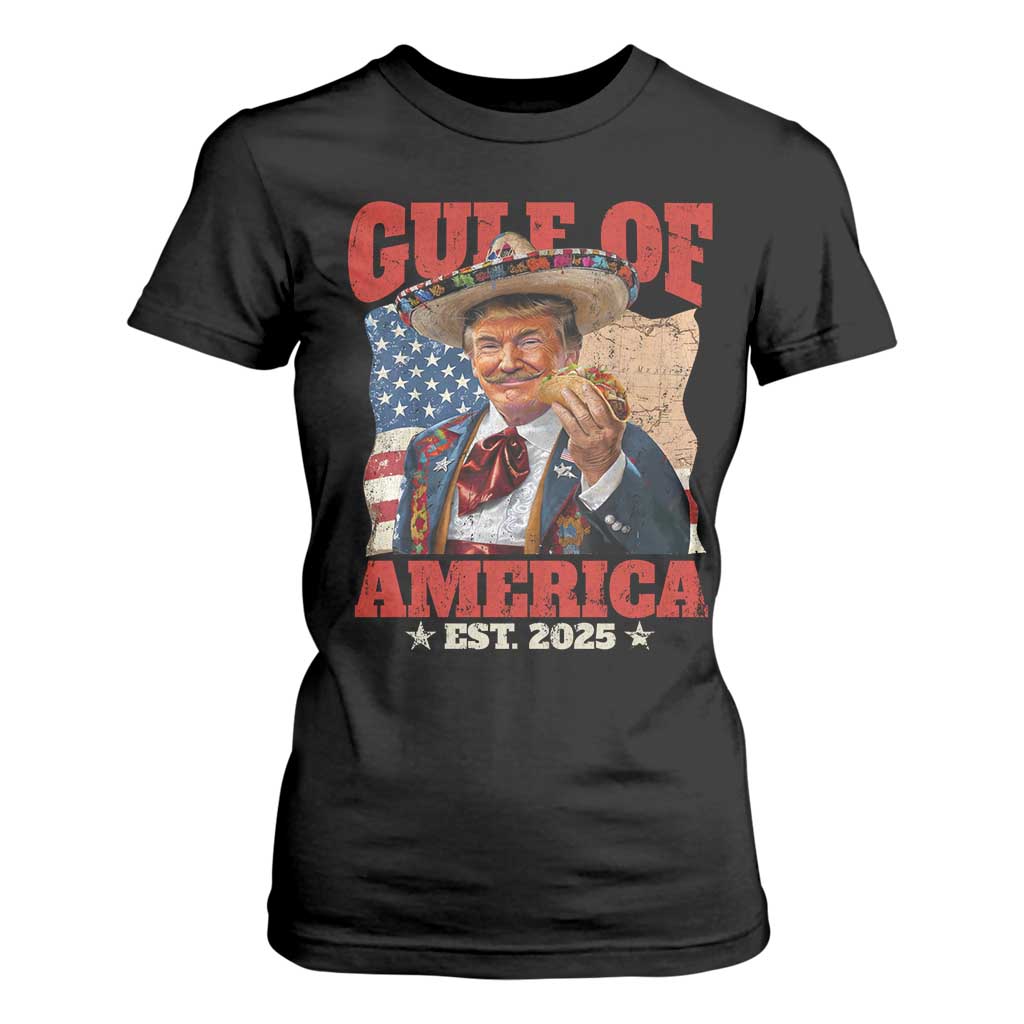 Gulf Of USA 2025 T Shirt For Women USA American Flag Trump Gulf Mexico TS10 Black Print Your Wear