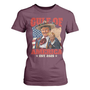 Gulf Of USA 2025 T Shirt For Women USA American Flag Trump Gulf Mexico TS10 Maroon Print Your Wear