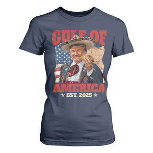 Gulf Of USA 2025 T Shirt For Women USA American Flag Trump Gulf Mexico TS10 Navy Print Your Wear