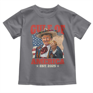 Gulf Of USA 2025 Toddler T Shirt USA American Flag Trump Gulf Mexico TS10 Charcoal Print Your Wear