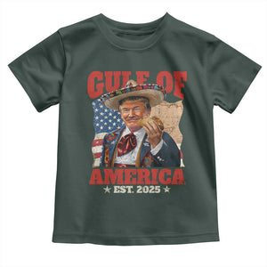 Gulf Of USA 2025 Toddler T Shirt USA American Flag Trump Gulf Mexico TS10 Dark Forest Green Print Your Wear