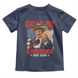 Gulf Of USA 2025 Toddler T Shirt USA American Flag Trump Gulf Mexico TS10 Navy Print Your Wear