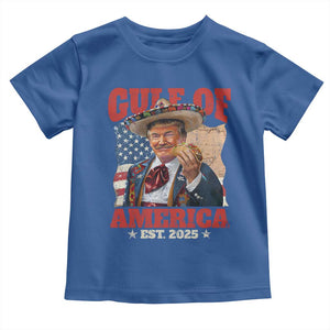 Gulf Of USA 2025 Toddler T Shirt USA American Flag Trump Gulf Mexico TS10 Royal Blue Print Your Wear