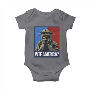 WTF America Baby Onesie Humor Statue of Liberty TS10 Charcoal Print Your Wear