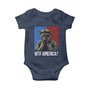 WTF America Baby Onesie Humor Statue of Liberty TS10 Navy Print Your Wear