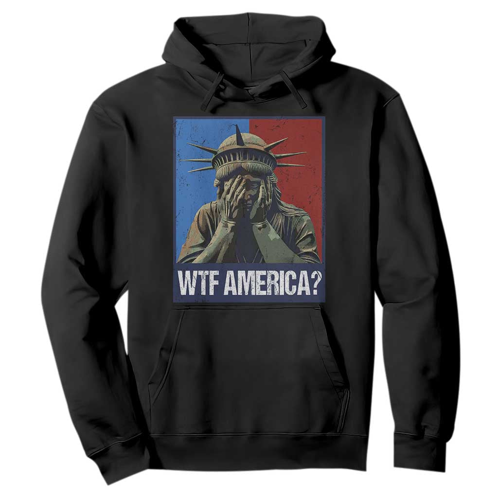 WTF America Hoodie Humor Statue of Liberty TS10 Black Print Your Wear
