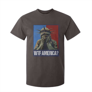 WTF America T Shirt For Kid Humor Statue of Liberty TS10 Dark Chocolate Print Your Wear