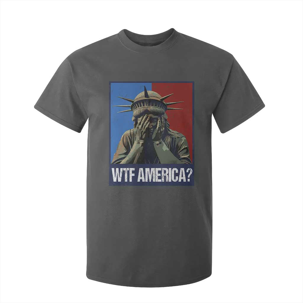 WTF America T Shirt For Kid Humor Statue of Liberty TS10 Dark Heather Print Your Wear