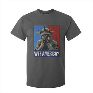 WTF America T Shirt For Kid Humor Statue of Liberty TS10 Dark Heather Print Your Wear