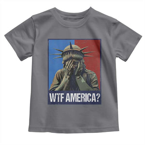 WTF America Toddler T Shirt Humor Statue of Liberty TS10 Charcoal Print Your Wear
