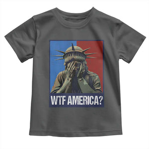 WTF America Toddler T Shirt Humor Statue of Liberty TS10 Dark Heather Print Your Wear