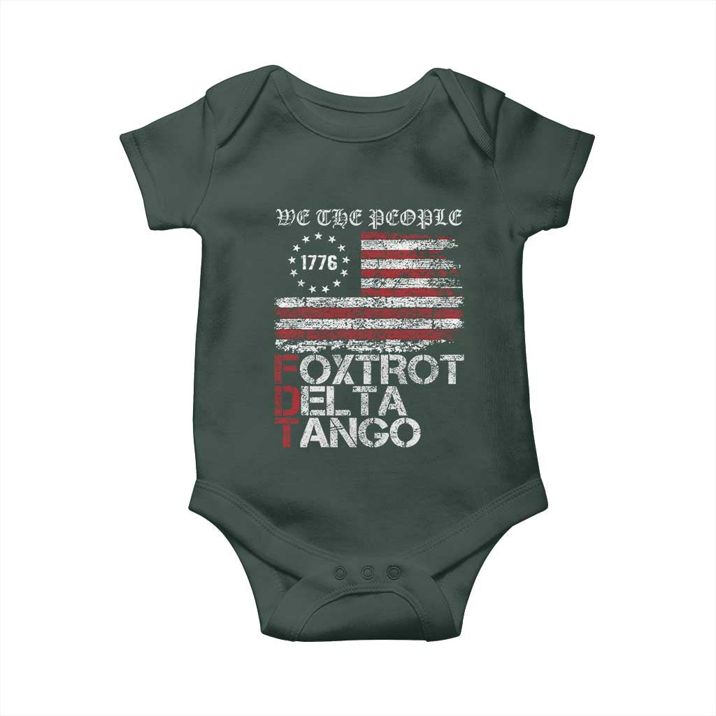 Foxtrots Delta Tangos Baby Onesie US Flag We The People TS10 Print Your Wear