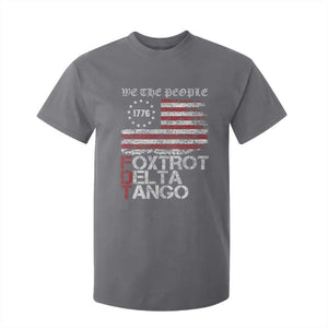 Foxtrots Delta Tangos T Shirt For Kid US Flag We The People TS10 Charcoal Print Your Wear