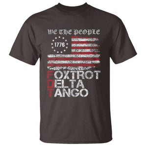 Foxtrots Delta Tangos T Shirt US Flag We The People TS10 Dark Chocolate Print Your Wear