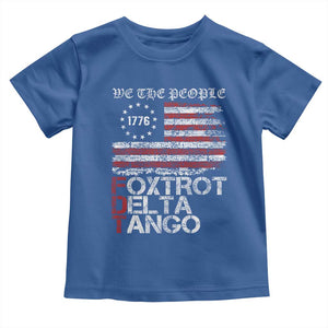 Foxtrots Delta Tangos Toddler T Shirt US Flag We The People TS10 Royal Blue Print Your Wear
