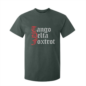 Funny Foxtrots Delta Tangos T Shirt For Kid TS10 Dark Forest Green Print Your Wear