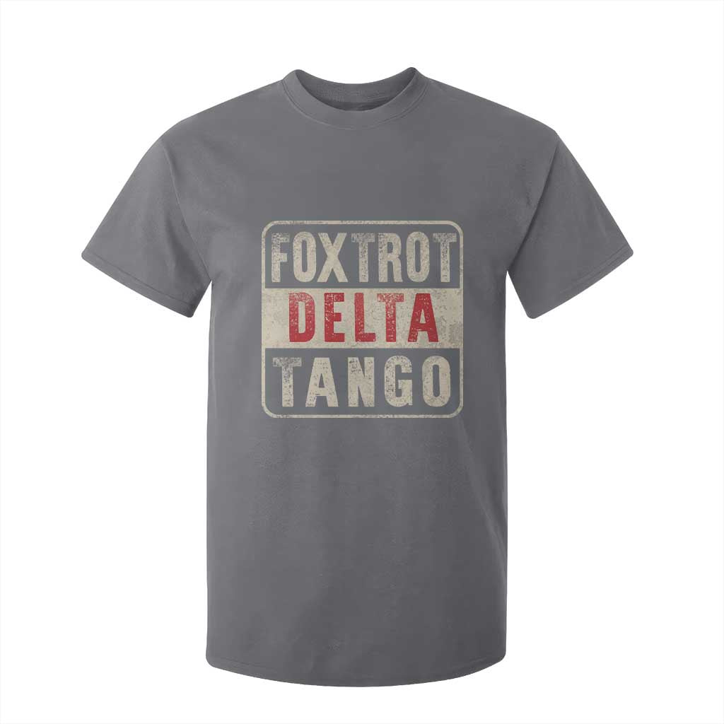 Subtle FDT T Shirt For Kid Foxtrots Delta Tangos TS10 Charcoal Print Your Wear
