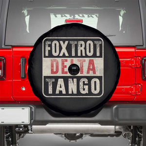 Subtle FDT Spare Tire Cover Foxtrots Delta Tangos TS10 Black Print Your Wear