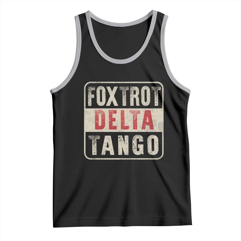 Subtle FDT Tank Top Foxtrots Delta Tangos TS10 Black Athletic Heather Print Your Wear