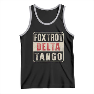Subtle FDT Tank Top Foxtrots Delta Tangos TS10 Black Athletic Heather Print Your Wear