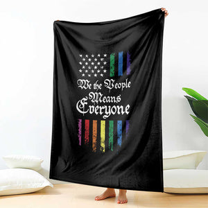 We The People Means Everyone Throw Blanket LGBTQ Rainbow USA Flag Gay Pride LGBT Ally TS10 Print Your Wear