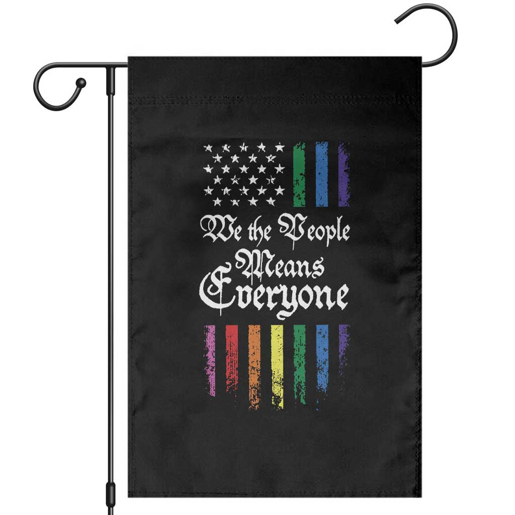 We The People Means Everyone Garden Flag LGBTQ Rainbow USA Flag Gay Pride LGBT Ally TS10 Black Print Your Wear