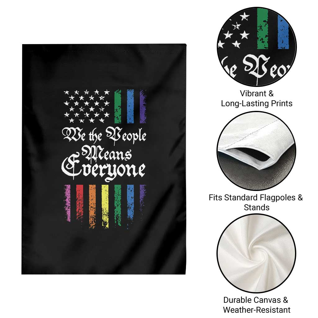 We The People Means Everyone Garden Flag LGBTQ Rainbow USA Flag Gay Pride LGBT Ally TS10 Print Your Wear