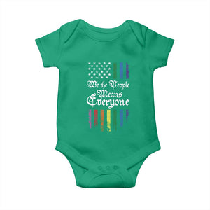 We The People Means Everyone Baby Onesie LGBTQ Rainbow USA Flag Gay Pride LGBT Ally TS10 Irish Green Print Your Wear