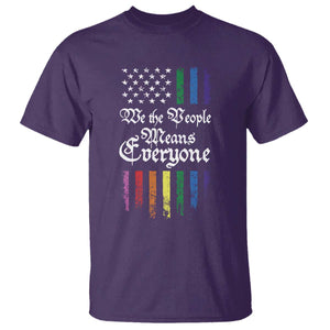 We The People Means Everyone T Shirt LGBTQ Rainbow USA Flag Gay Pride LGBT Ally TS10 Purple Print Your Wear
