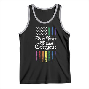 We The People Means Everyone Tank Top LGBTQ Rainbow USA Flag Gay Pride LGBT Ally TS10 Black Athletic Heather Print Your Wear
