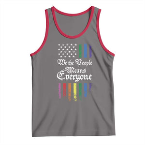 We The People Means Everyone Tank Top LGBTQ Rainbow USA Flag Gay Pride LGBT Ally TS10 Deep Heather Red Print Your Wear
