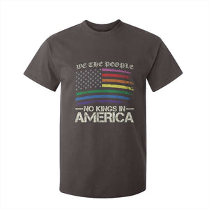 No Kings In America T Shirt For Kid We The People USA LGBTQ Pride Flag TS10 Dark Chocolate Print Your Wear