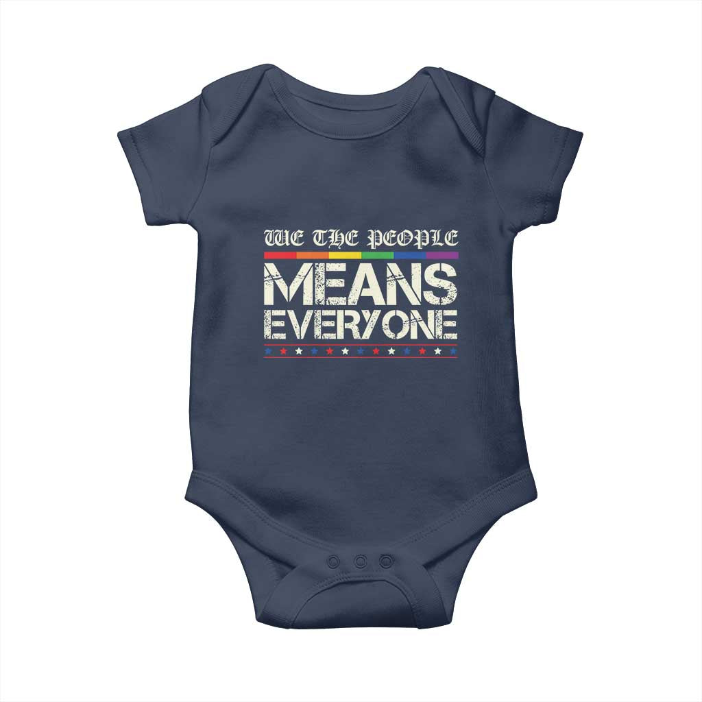 We The People Means Everyone Lgbt Equality Baby Onesie TS10 Navy Print Your Wear