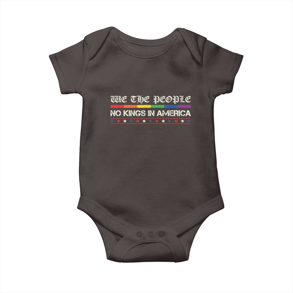 No Kings In America Baby Onesie We The People Lgbt Equality TS10 Dark Chocolate Print Your Wear