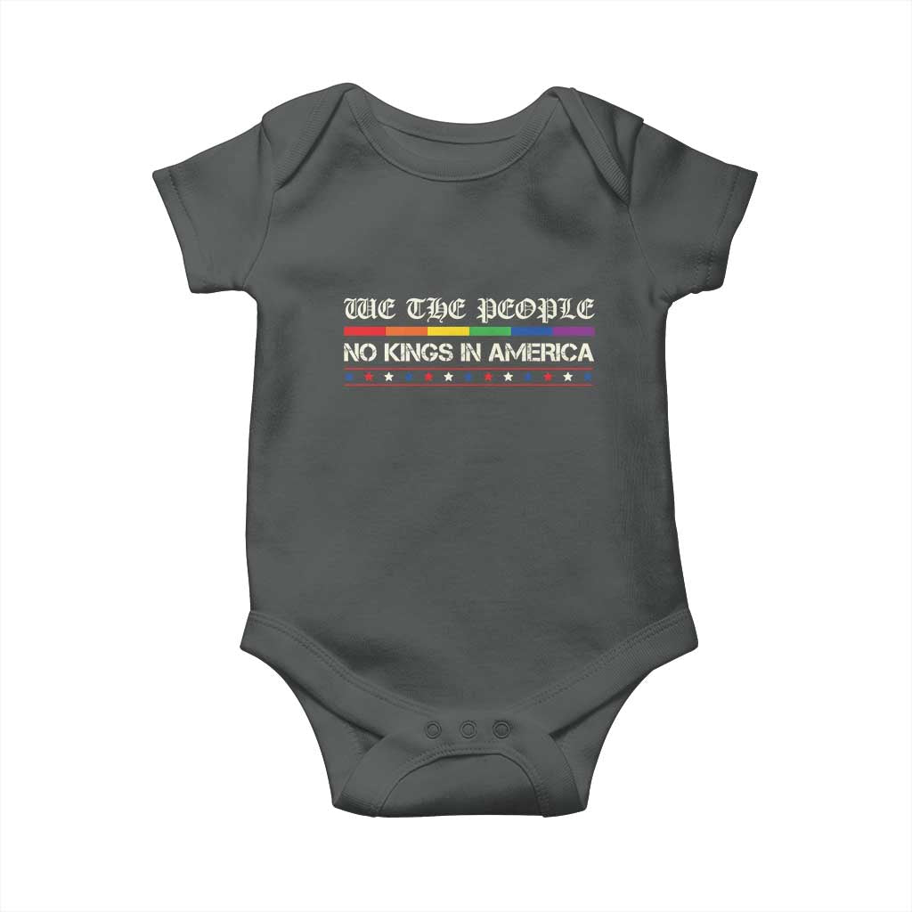 No Kings In America Baby Onesie We The People Lgbt Equality TS10 Dark Heather Print Your Wear