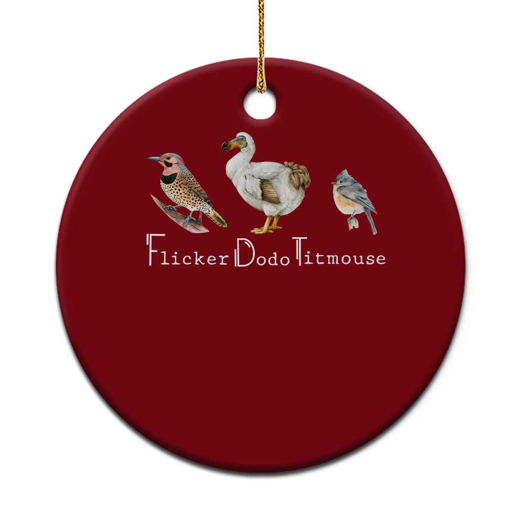 Subtle FDT Ceramic Ornament Flicker Dodo Titmouse Bird TS10 1pc Red Print Your Wear