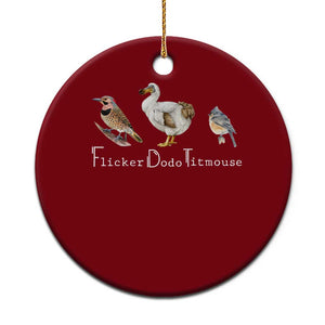 Subtle FDT Ceramic Ornament Flicker Dodo Titmouse Bird TS10 1pc Red Print Your Wear