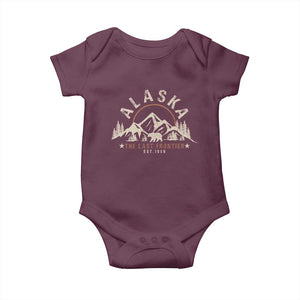 Alaska Baby Onesie Vintage Bear The Last Frontier Souvenir TS10 Maroon Print Your Wear