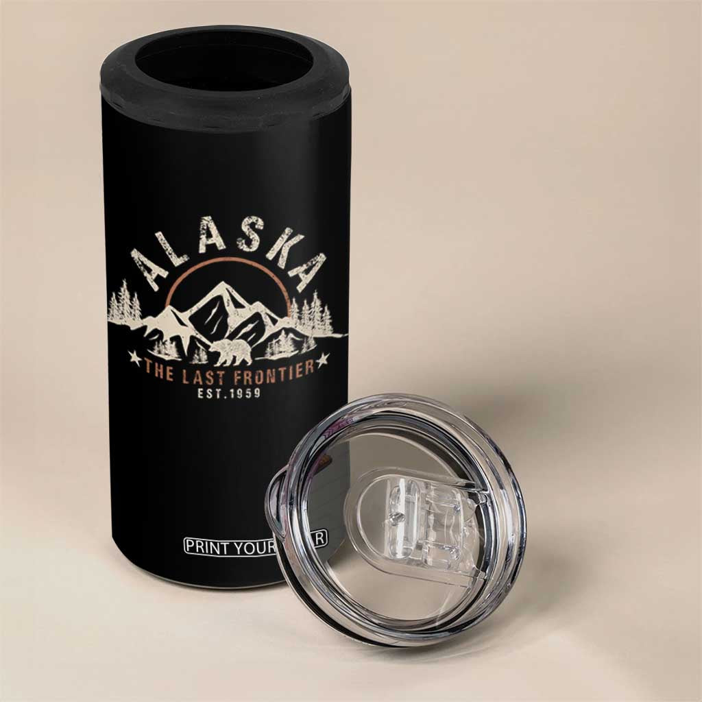 Alaska 4 in 1 Can Cooler Tumbler Vintage Bear The Last Frontier Souvenir TS10 Print Your Wear