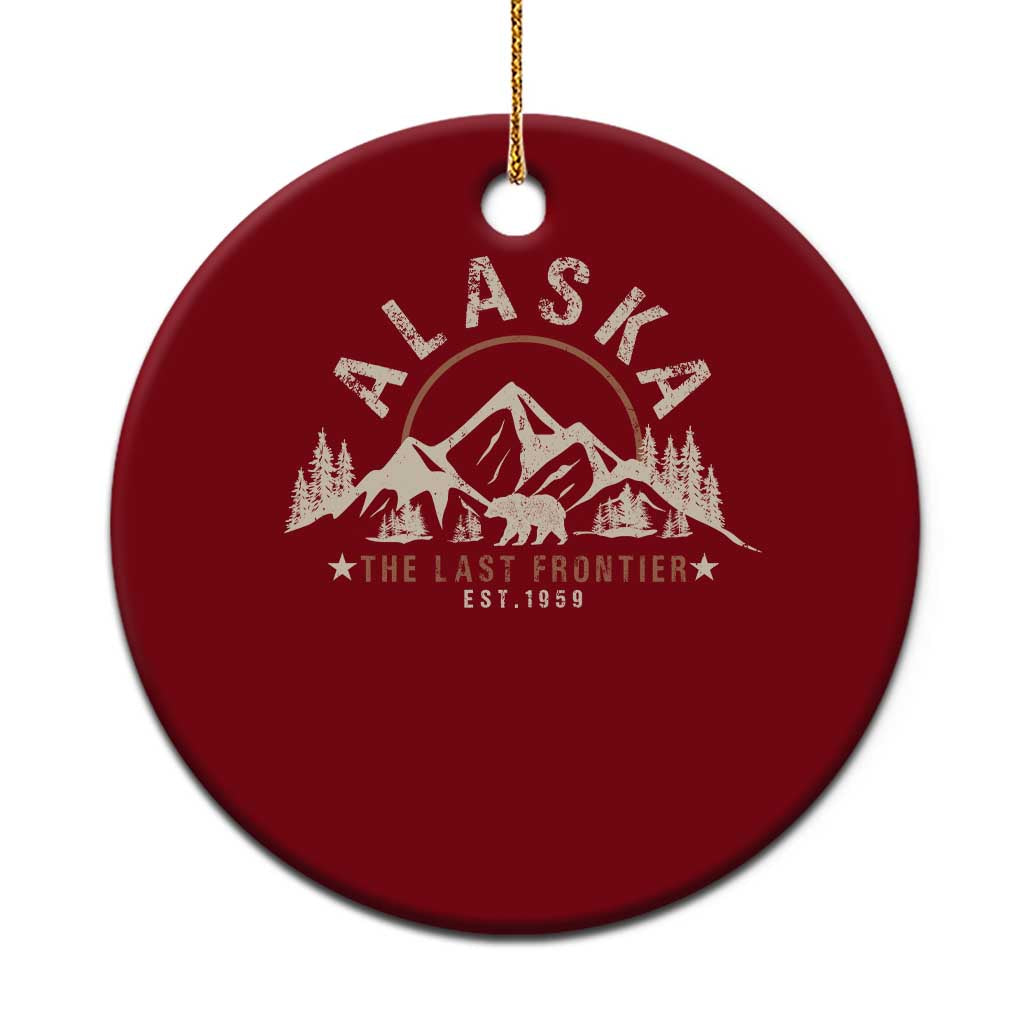 Alaska Ceramic Ornament Vintage Bear The Last Frontier Souvenir TS10 1pc Red Print Your Wear