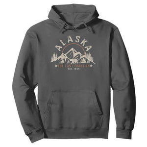 Alaska Hoodie Vintage Bear The Last Frontier Souvenir TS10 Dark Heather Print Your Wear