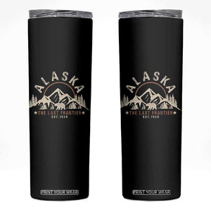 Alaska Skinny Tumbler Vintage Bear The Last Frontier Souvenir TS10 Black Print Your Wear
