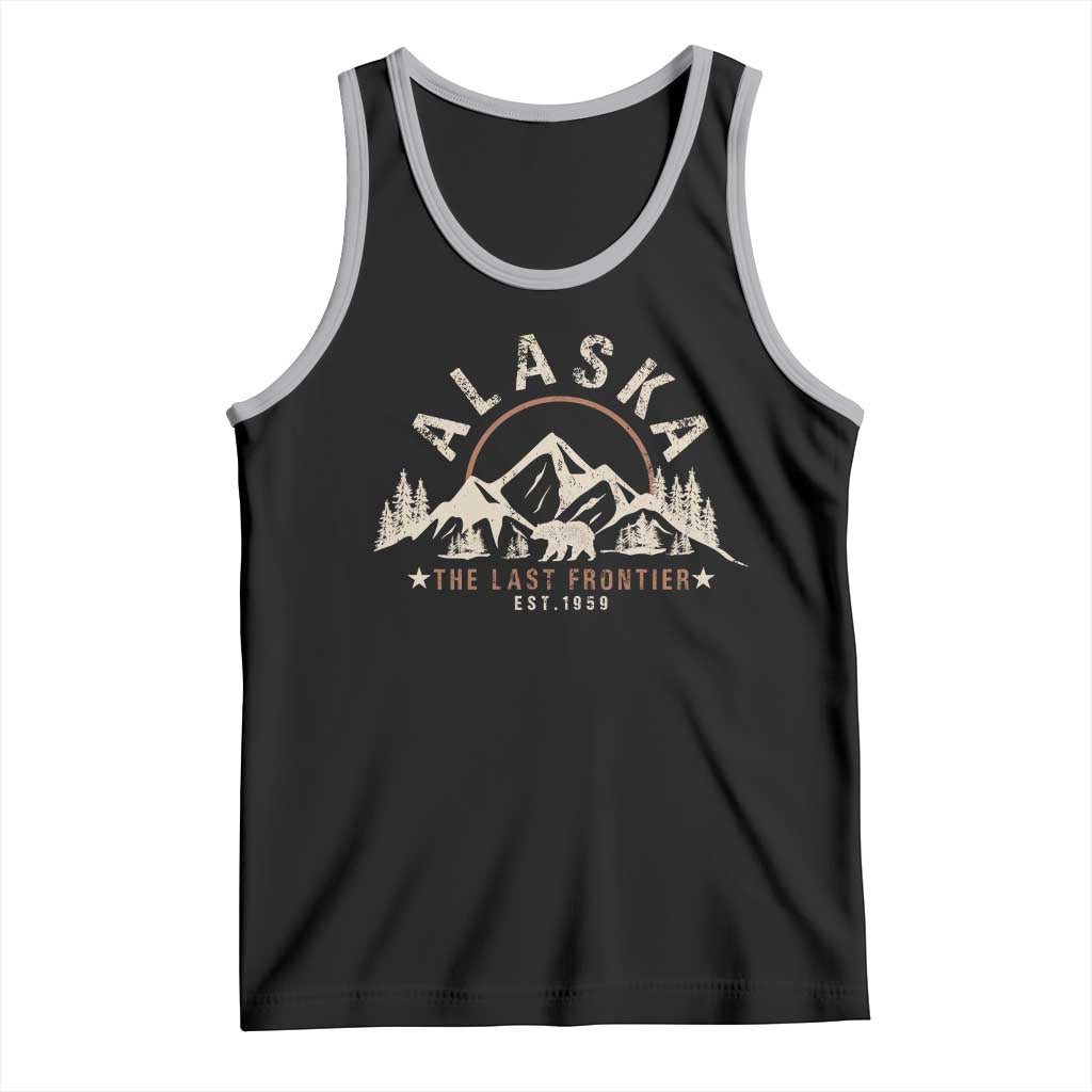 Alaska Tank Top Vintage Bear The Last Frontier Souvenir TS10 Black Athletic Heather Print Your Wear