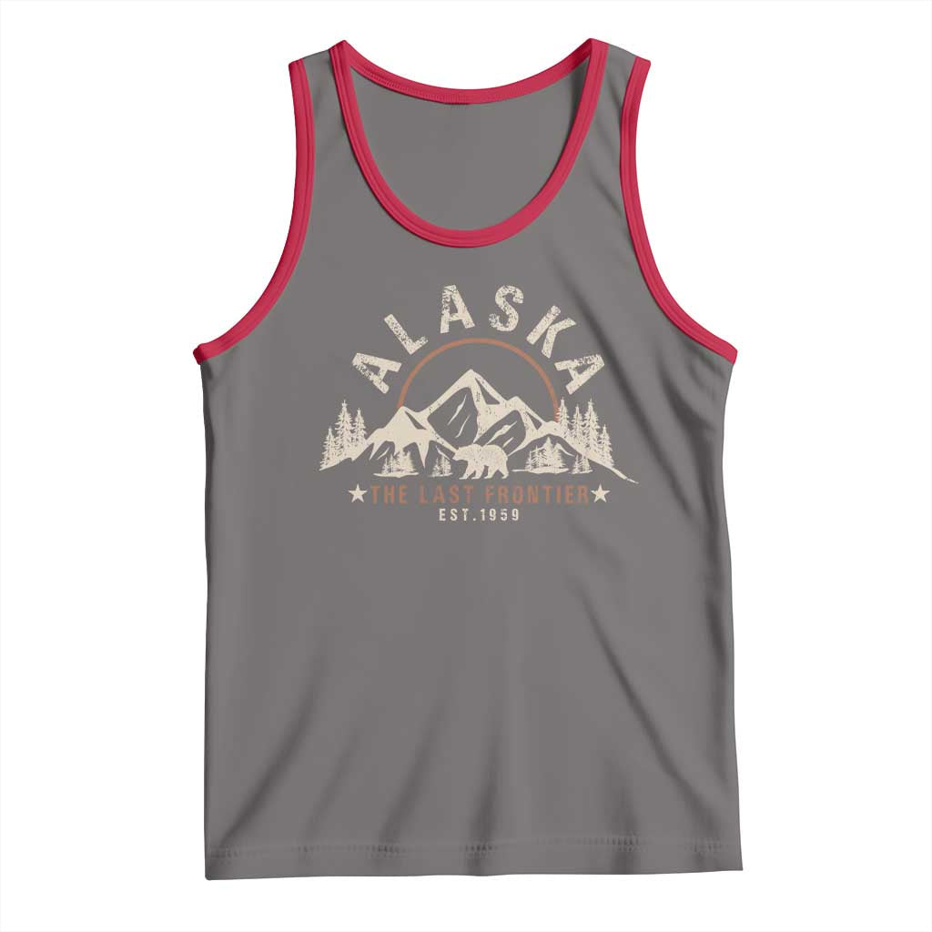 Alaska Tank Top Vintage Bear The Last Frontier Souvenir TS10 Deep Heather Red Print Your Wear