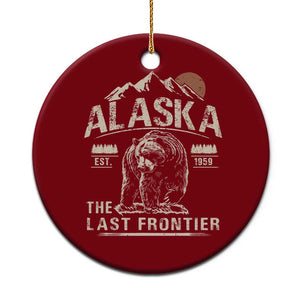 Bear Alaska The Last Frontier Ceramic Ornament Vintage Alaska Camping Hiking Mountain TS10 1pc Red Print Your Wear